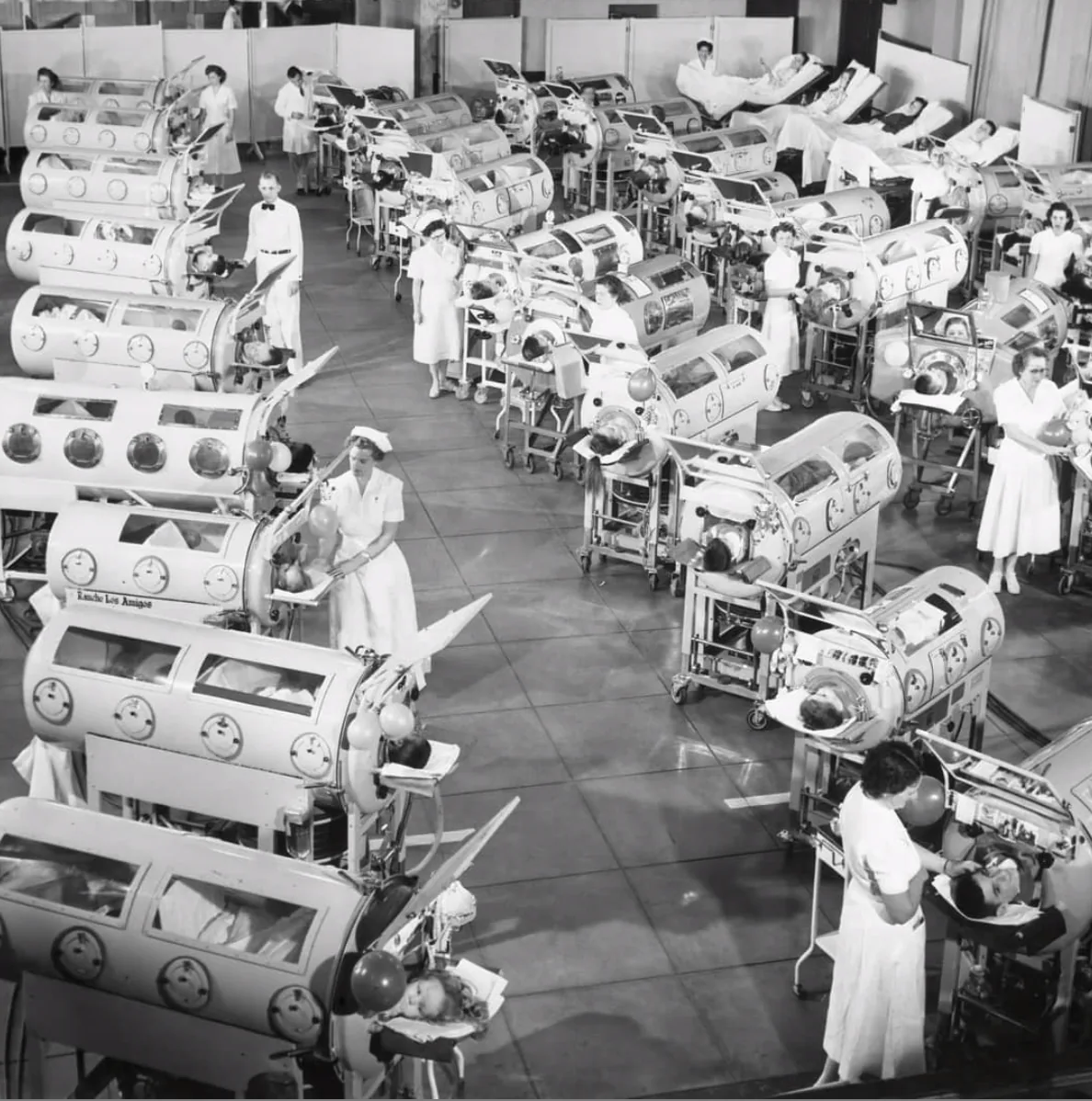 US polio ward, 1950